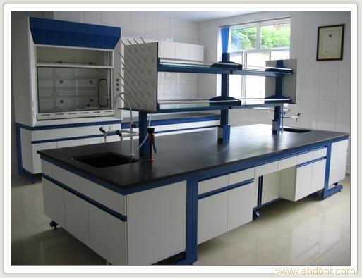 钢木结构中央实验台（一字型拉手） 实验室设备 实验室家具�