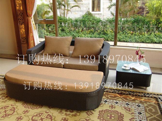 厂家订制塑藤沙发 仿藤沙发 户外休闲PE藤沙发