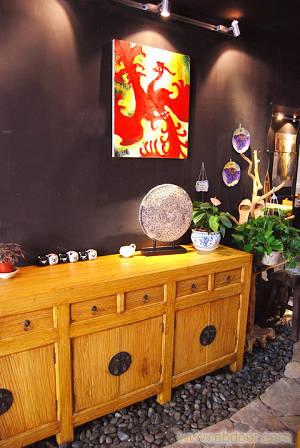 老榆木家具-老榆木落地柜9�