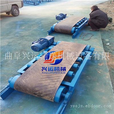 12米圆管输送机厂家，移动式裙边档边输送机，槽钢固定式传送机