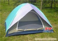 2*1.5野营帐篷三件套+帐篷灯+防潮垫+双人双层帐篷 