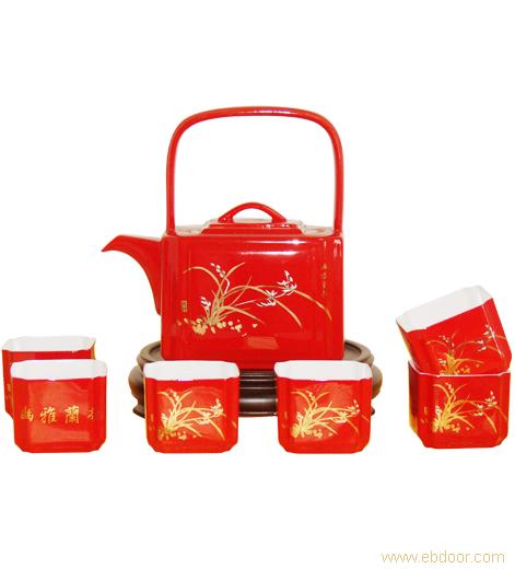 中国红陶瓷茶具|上海茶具|茶具礼品|骨瓷茶具