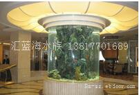 上海鱼缸定做/圆柱形鱼缸