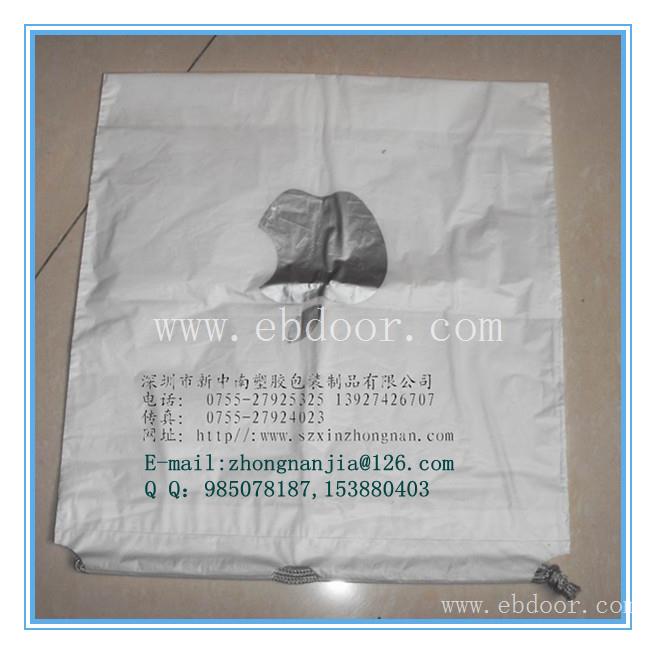 PE奶白穿绳袋、束口袋9986