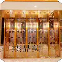 酒店不锈钢屏风 拉丝玫瑰金无缝焊隔断装饰花格