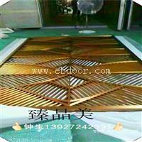专业不锈钢屏风厂家  不锈钢玫瑰金花格直销郑州案例