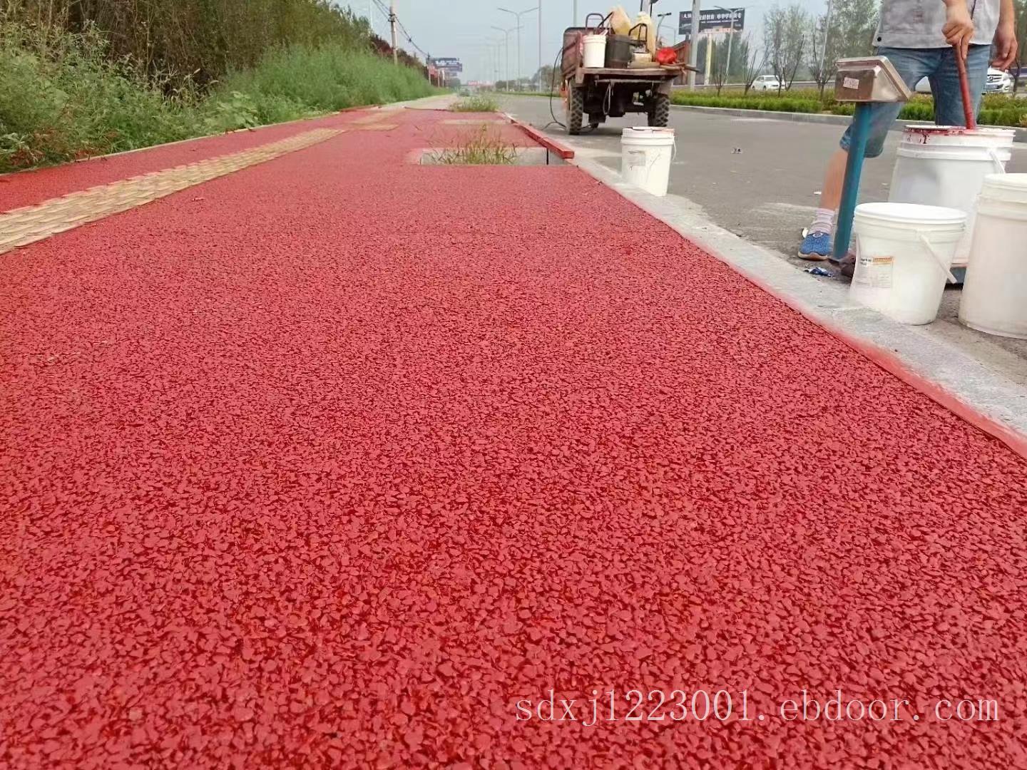 潍城透水地坪专家△18615530838 胶结剂 保护剂