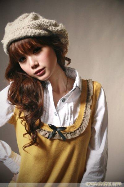 新 韩 秋装 淑女款滚边长袖衬衫假2件套 四色入 537�