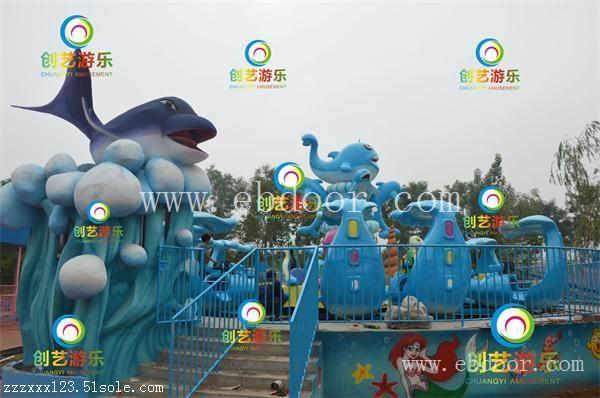 抚顺2018新款旋转24座海洋欢乐岛激战鲨鱼岛游艺设施创艺厂家