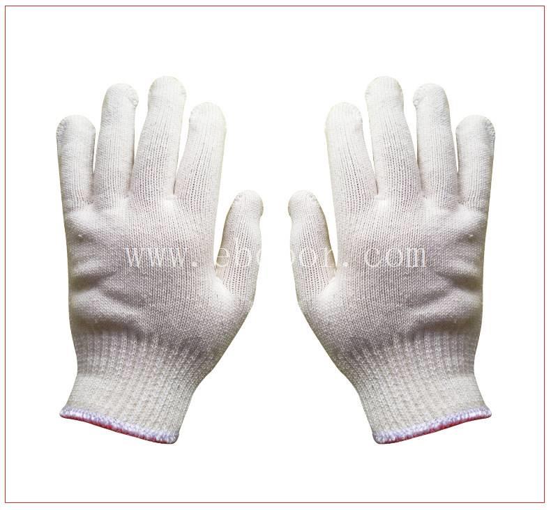 尼龙加棉内外加丝棉线手套双层手套耐磨防护工作手套批发