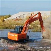浙江专业出租水陆两用挖掘机，湿地挖掘机出租改装价位 小时收费