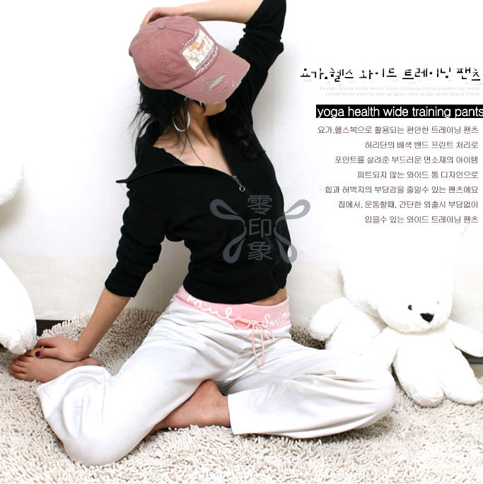 新款运动长裤白2074�