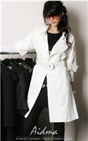 07韩版品牌白色风衣e9855 