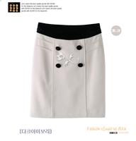 全羊毛短裙白色018 