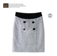 全羊毛短裙灰色018 