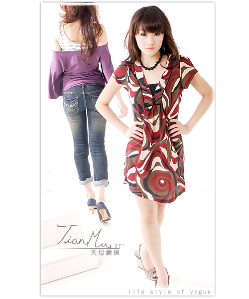 新款洋装咖啡色2014�