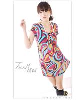 新款洋装玫红色2014 