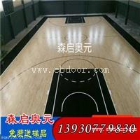 篮球馆木地板效果看施工