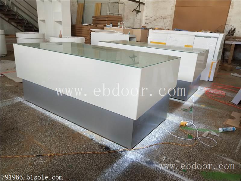 黄石TENON/亚太天能指纹锁展示柜 木纹款式订做