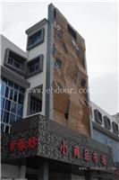 仿木铝合金花格定制厂家，木纹铝合金格栅，室外仿木花格