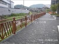 仿木纹铝合金中式花园围栏，铝合金斜网格栏杆