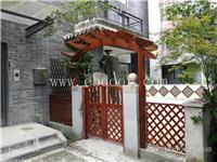 仿木铝合金网格花园围栏，洋房别墅花园防护栏杆