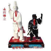黑白无常神像图片 白无常佛像价格  地府神像厂家