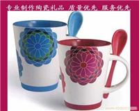 生产咖啡杯带勺杯/OEM加工/上海马克杯广告杯订购 