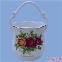 黄玫瑰花篮陶瓷器具 