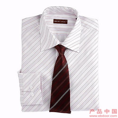 全棉前片斜裁正装衬衣（含领带）�