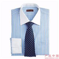尼斯蓝全棉相宾领正装衬衣（含领带）�