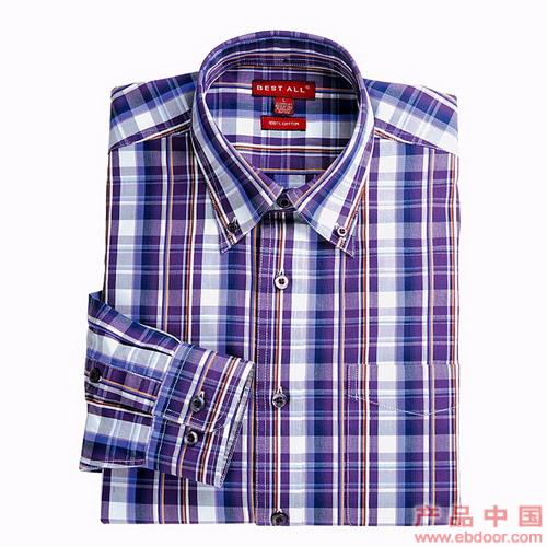 风尚格纹全棉衬衣�