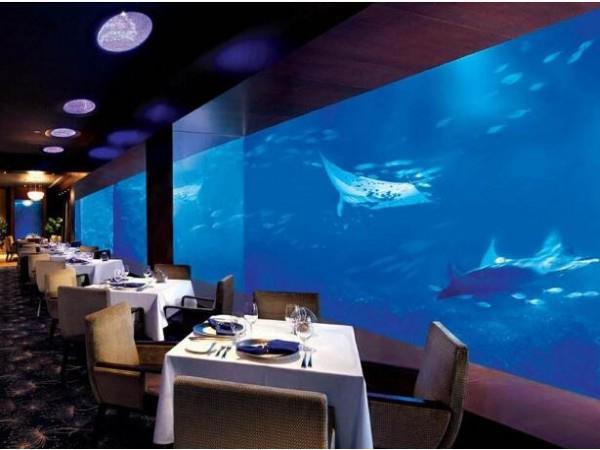 亚克力鱼缸-海洋主题餐厅设计