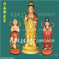 贴台金送子观音 树脂玻璃钢铜雕寺庙佛像 道教神像 直销佛教用品