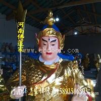 二郎神杨戬树脂佛像 哮天犬二郎真君像 道教清源妙道真君塑像