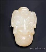 老和田玉雕神人像腰腰饰玉器拍卖