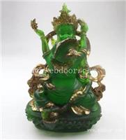 藏传大黑天琉璃佛像玉器鉴定