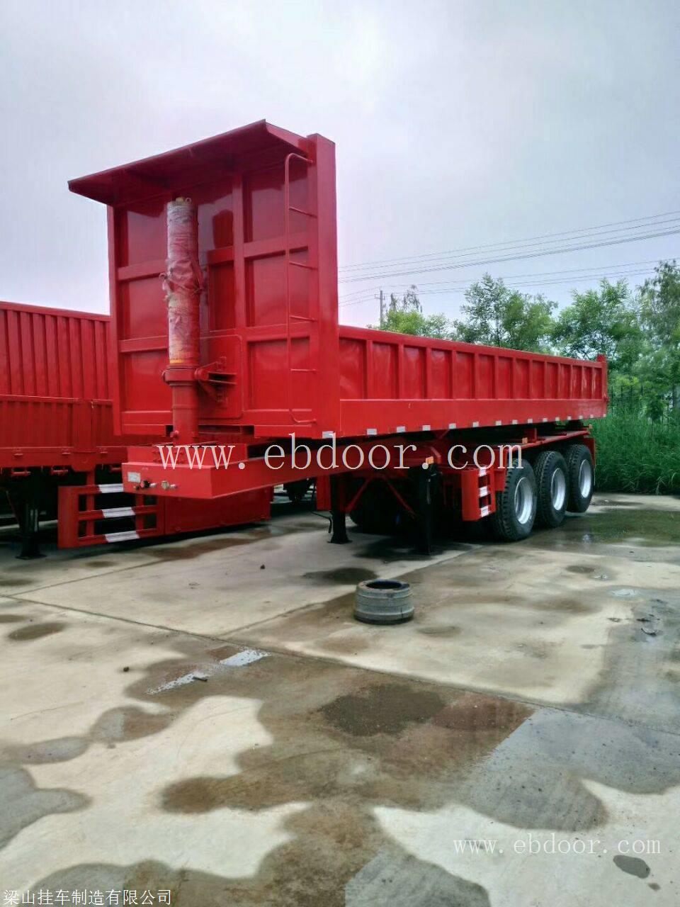 8-10米轻量化后翻自卸半挂车价格
