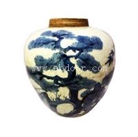 鉴定清代岁寒三友青花罐