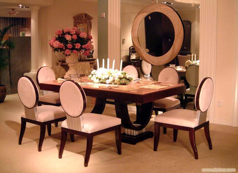 高档欧式新古典上海品牌餐桌餐椅批发团购定制