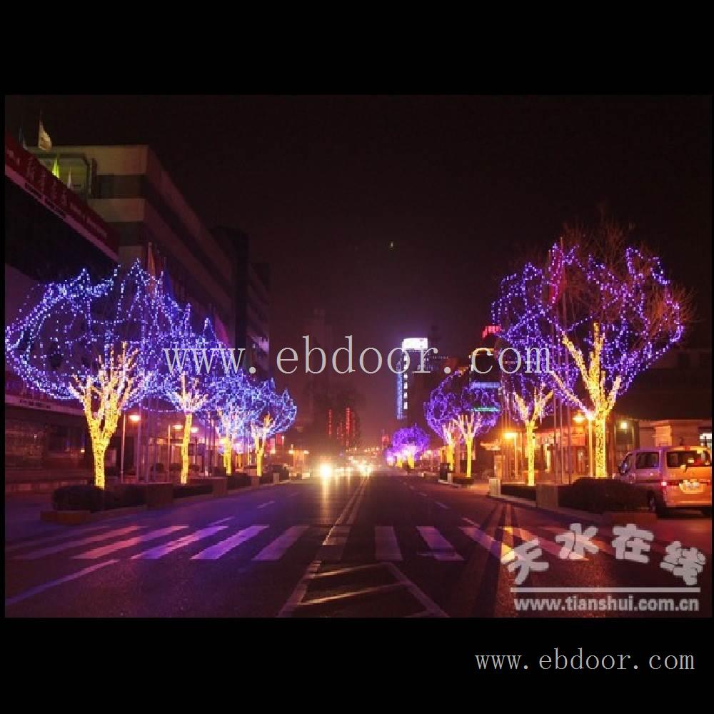 陕西西安-发光树-城市美化-景观照明发光绿植 -户外防雨灯具