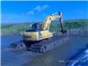 九龙坡区水上挖掘机出租改装 水挖浮箱新品上市 河道清淤设备