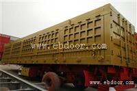 重型三桥自卸半挂车 公司介绍 13米液压爬梯钩机盘子拖车