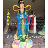 周公 桃花女像雕塑彩绘 加工定制 中国民间俗神 河南佛道家
