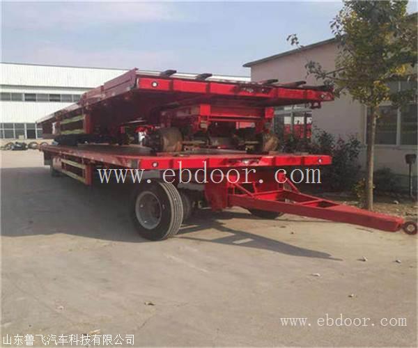 2桥钩机板半挂拖车挖机拖板生产厂家优先选择定做13米后翻自卸半