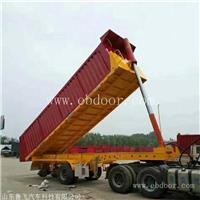 10米后翻自卸半挂车小型液压爬梯拖车重型侧翻自卸半挂车鲁飞后翻