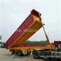 10米后翻自卸半挂车小型液压爬梯拖车重型侧翻自卸半挂车鲁飞后翻