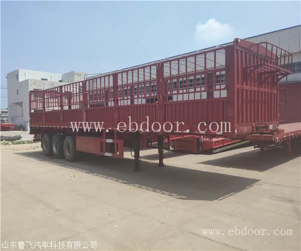 10米后翻自卸半挂车 拉挖机的低平板半挂车