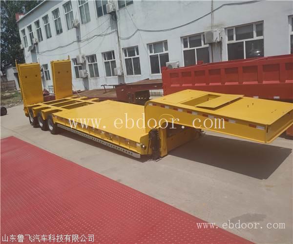 定做11米后翻自卸拖车尺寸三桥后翻自卸半挂车13米挖掘机运输半挂