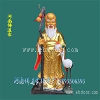 河南佛道家 寿星 南极仙翁神像  玻璃钢彩绘贴金 专业订制